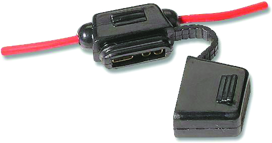 12awg Ato/atc In-Line Fuse Holder W/cover-30a Fuse Included-Retail Pkg