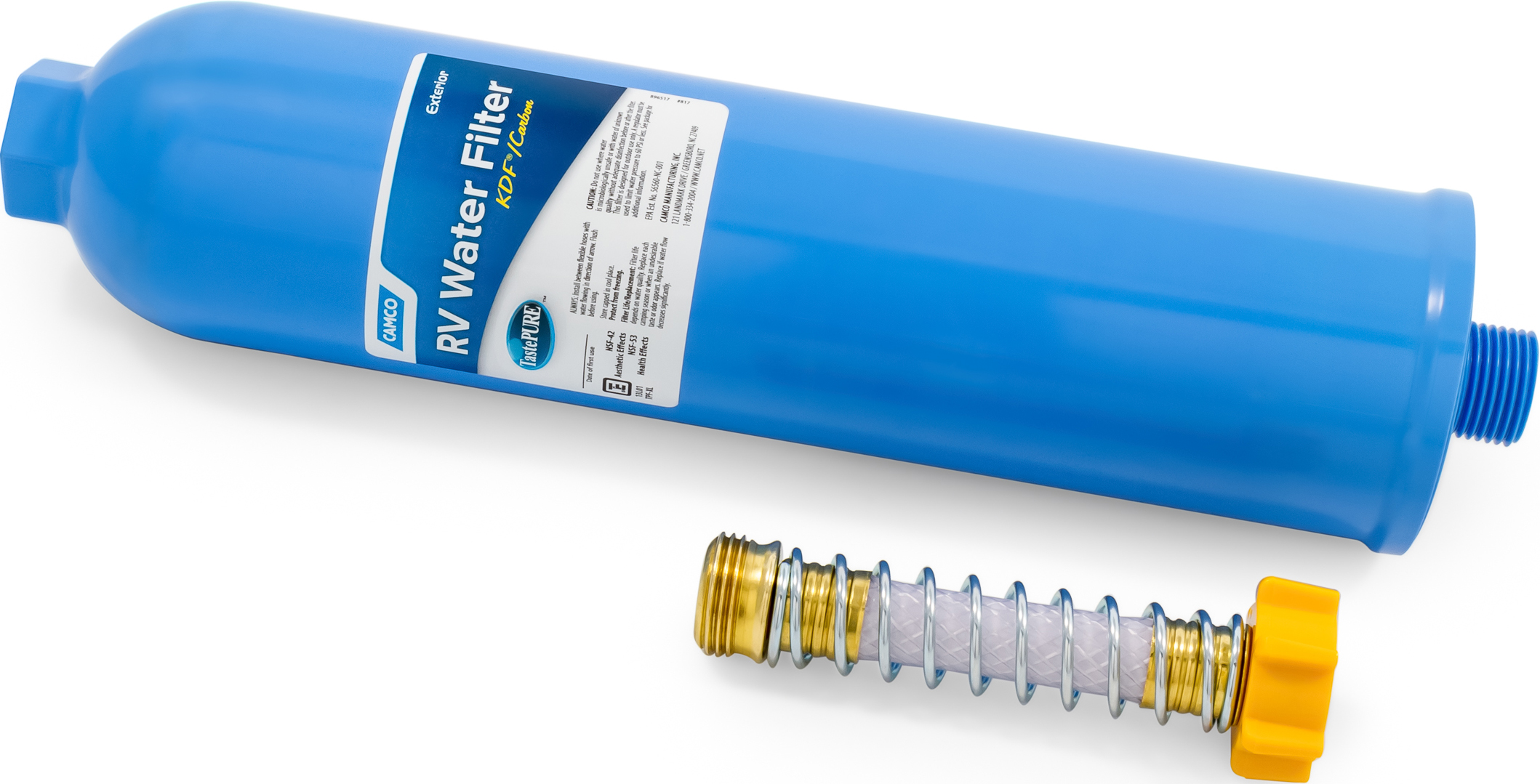 Tastepure Xl Water Filter (kdf) W/ Flexible Hose Protector