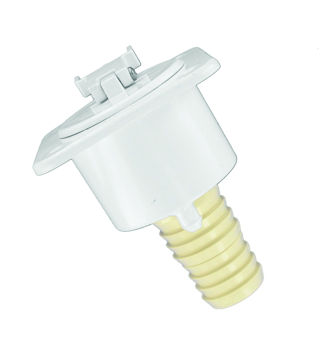 Gravity Water Fill, Flush Mount Telescoping, True White, Bulk