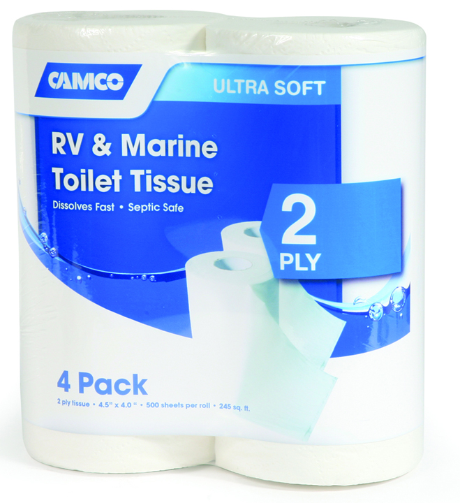 TST 2 Ply Toilet Tissue 4 Rolls, 500 Sheets