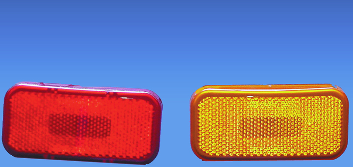 Clearance Light                                        With Red Lens-White Base