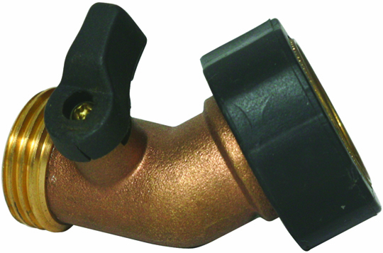 Fresh Water Hose Valve, 45 Degree, Brass Llc