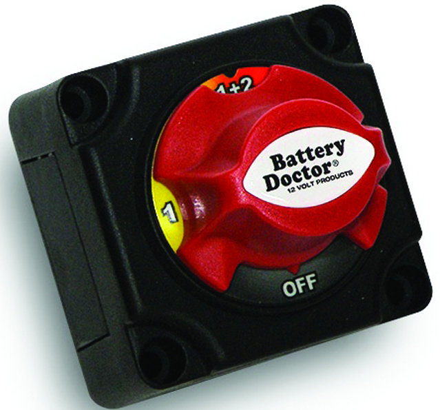 Mstr Batt Disconnect Switch-Off/1/both/2- Knob & Bottom Cover-Retail Pkg
