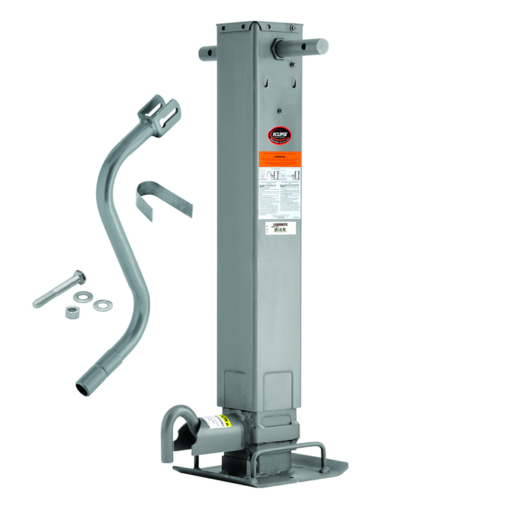 Pro Seriesu2122 Weld-On Jack Square Tube, 12,000 Lbs., Sidewind, 12-1/2 Travel, Adjustable Dropleg W/additional Travel Of 13-1/2, 