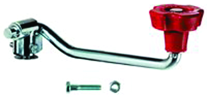Replacement Part, Topwind  Crank, 6-3/4 Radius W/red Bulldog Knob For 750-5,000 Lbs. Jacks