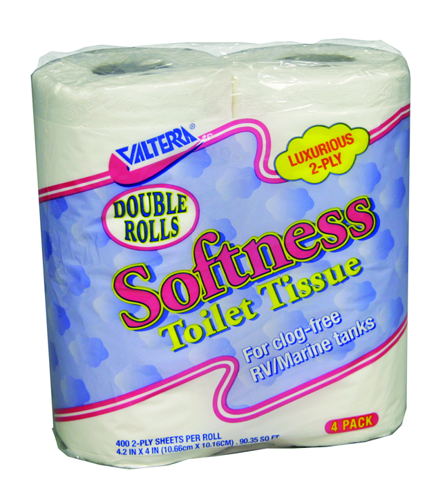 Softness Toilet Tissue Double Rolls, 2-Ply, 4/pk