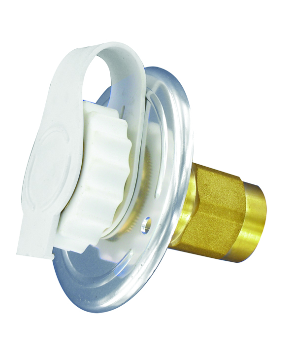 Water Inlet, 2-3/4 Metal Flange FPT, Alum Finish, Bulk