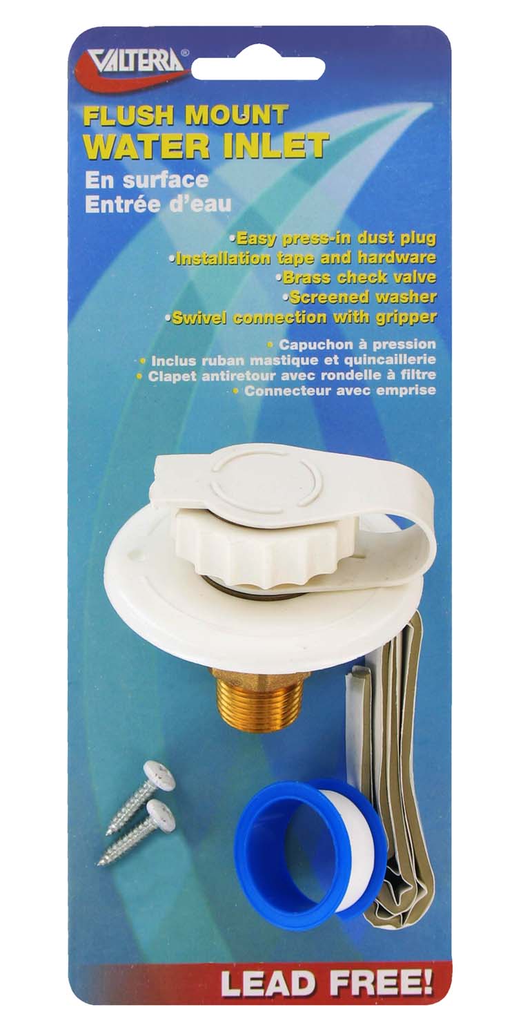 Water Inlet, 2-3/4 MPT, White, Carded