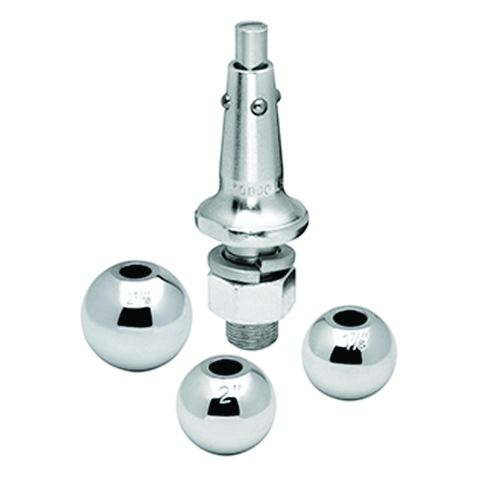 Interchangeable Hitch Ball, 1 Shank, 1-7/8, 2, & 2-5/16 Balls, 8,000 Lbs. Rating