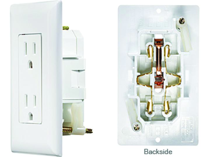 self Contained White Dual Outlet W/cover-Plate
