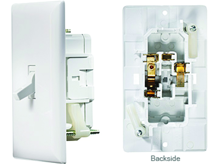 self Contained White Wall Switch W/cover-Plate