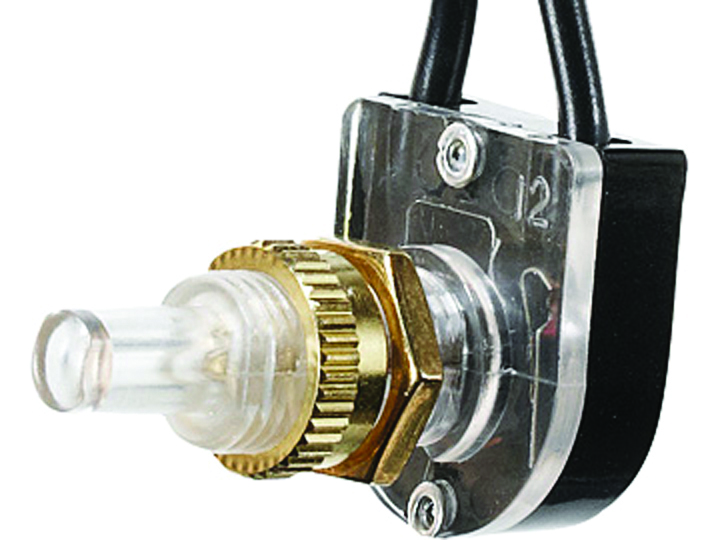 Push Button On/off Switch - 3 Amp - 125vac With 4.5 Leads - Appliance