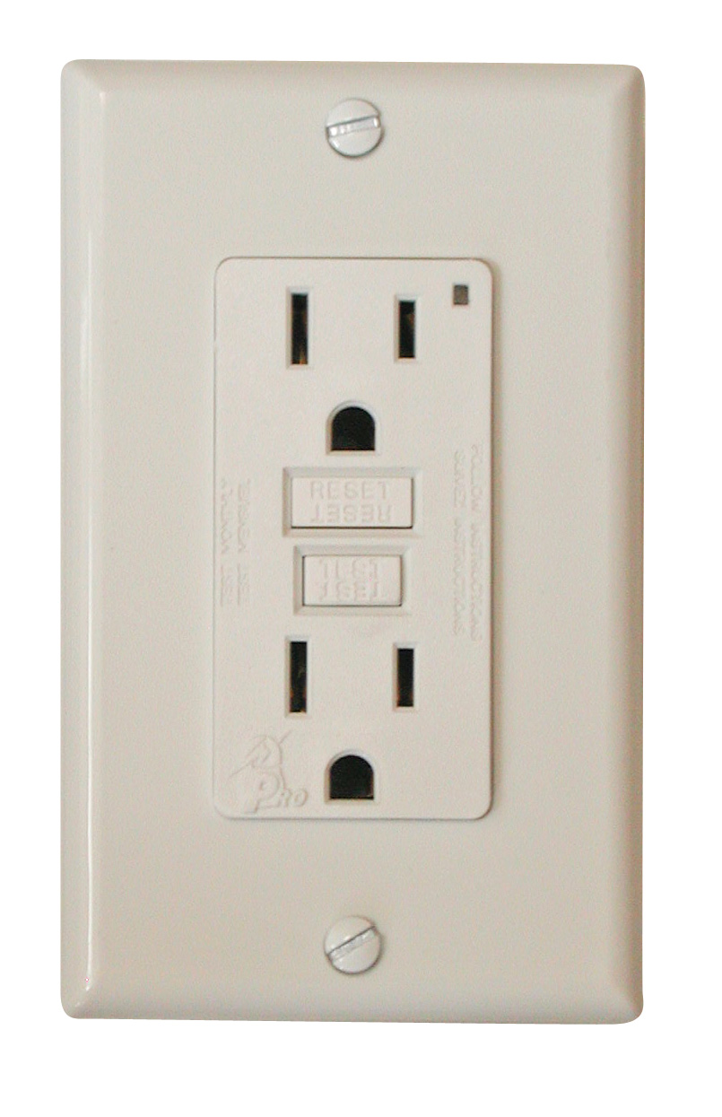 GFI Receptacle W/Light - White