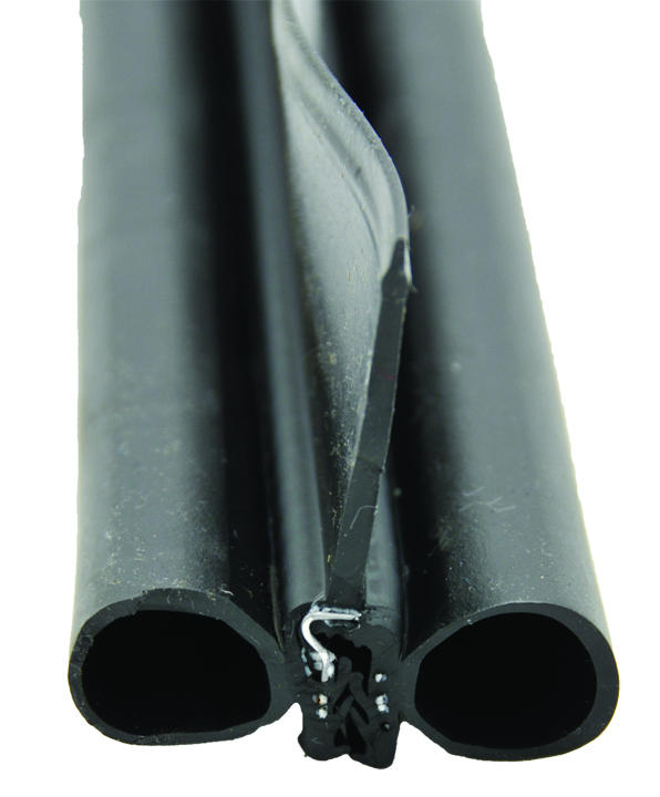 Double Bulb W/ Wiper, Black  2u201d  x 2-1/4 x 28u2019