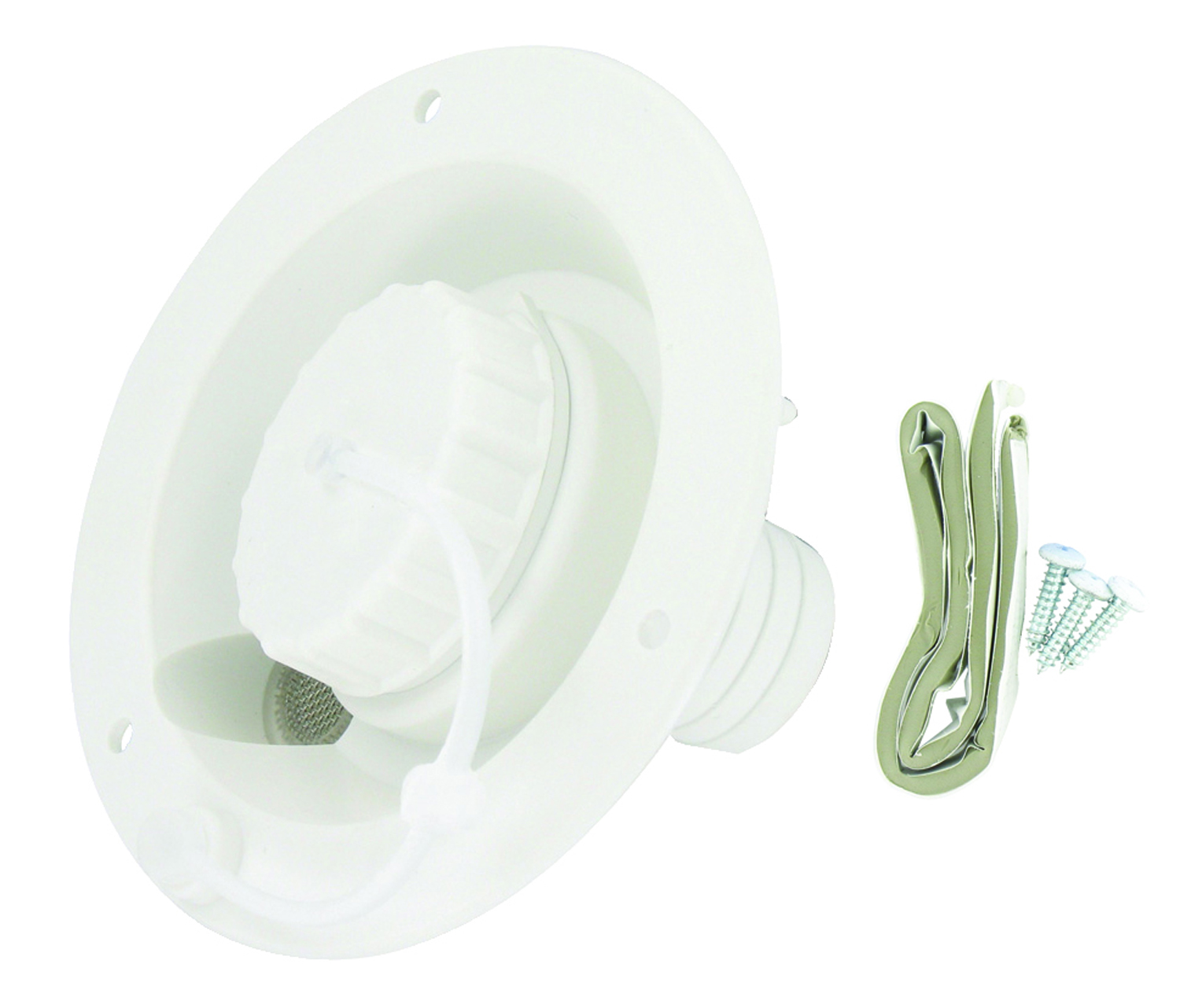 Gravity Water Inlet, White, Carded