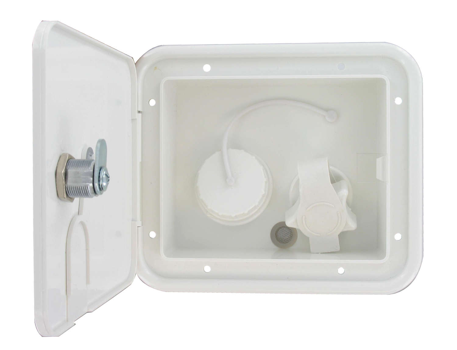 Gravity/plastic City Water Inlet Hatch, White, Bulk