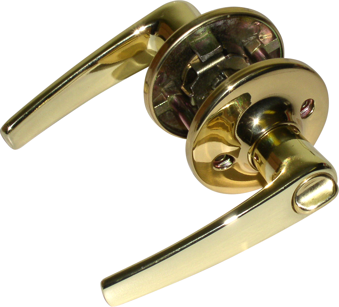 Lever-Lever Privacy Entrance Lock May Be Used As 2-3/8 Or 2-3/4 Backset, Includes Both Standard & Drive In Latches. Brass