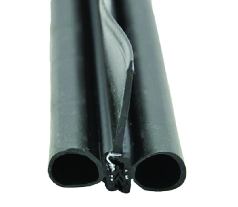 Double Bulb W/Wiper, Black 2 x 3 x 28'