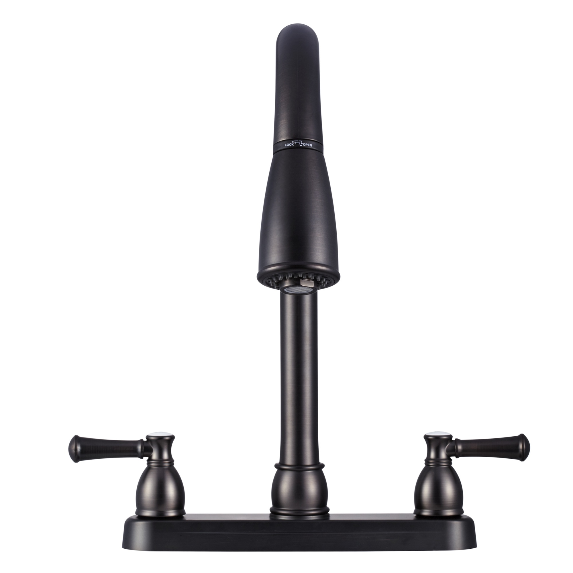 Non-Metallic Dual Lever Pull-Down RV Kitchen Faucet - Venetian Bronze