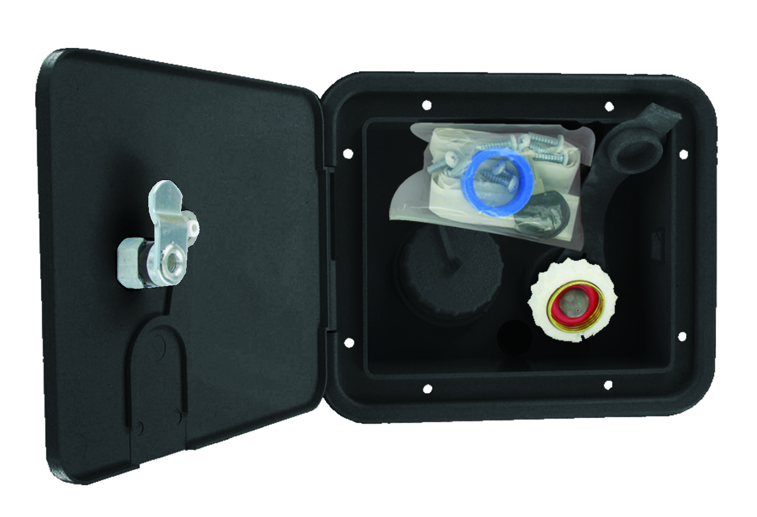Gravity/brass City Water Inlet Hatch, Black, Bulk