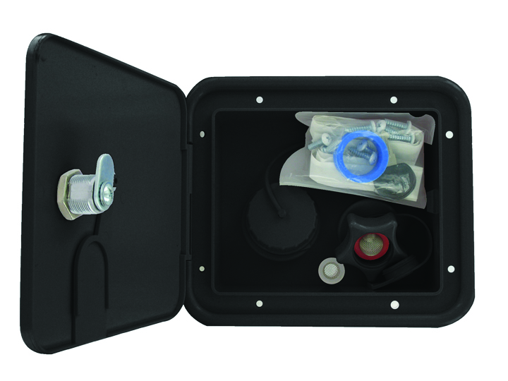 Gravity/plastic City Water Inlet Hatch, Black, Carded