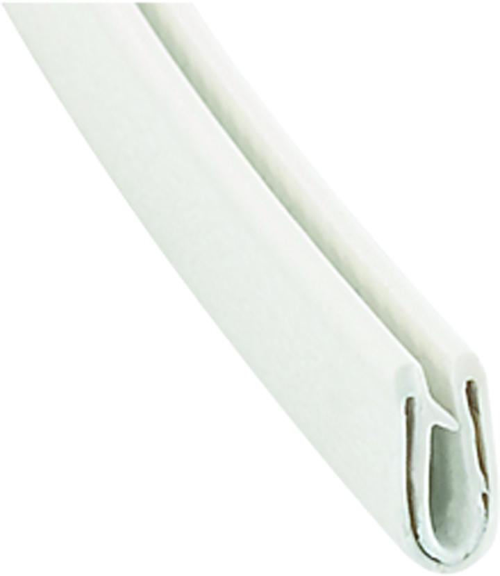 Clip On Trim White Od 9/16x1/4x50'  Id 1/3x5/64x50'