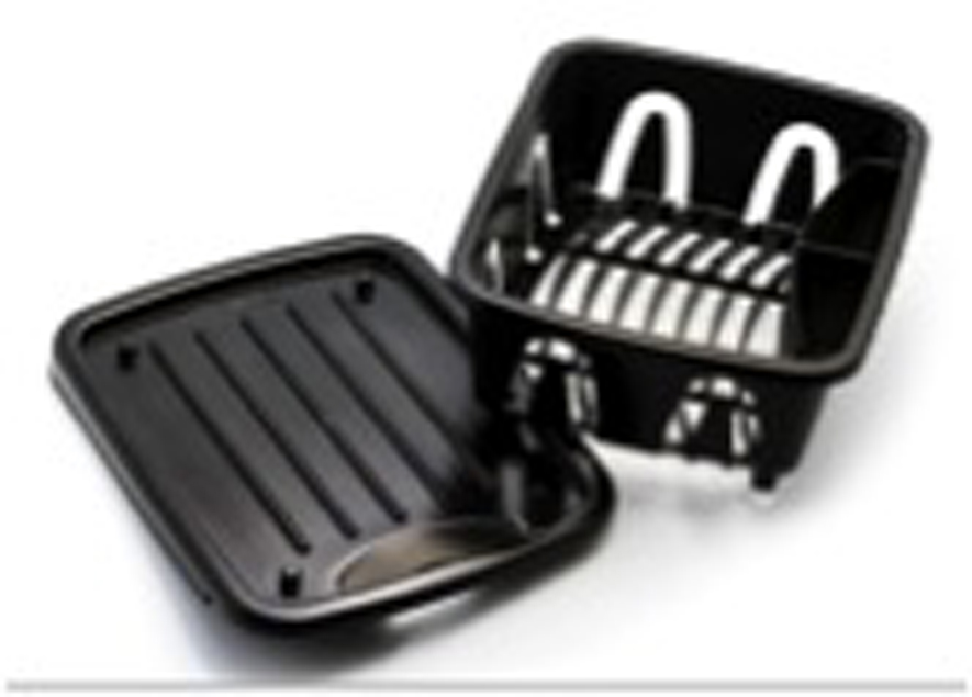 Mini Dish Drainer & Tray, Black