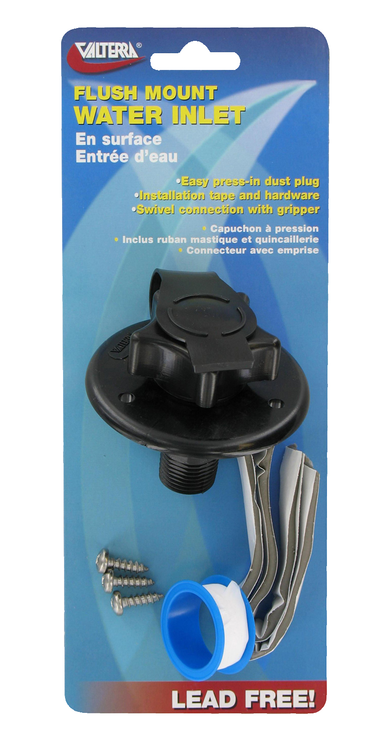 Water Inlet, 2-3/4 MPT, Plastic, Black, Carded
