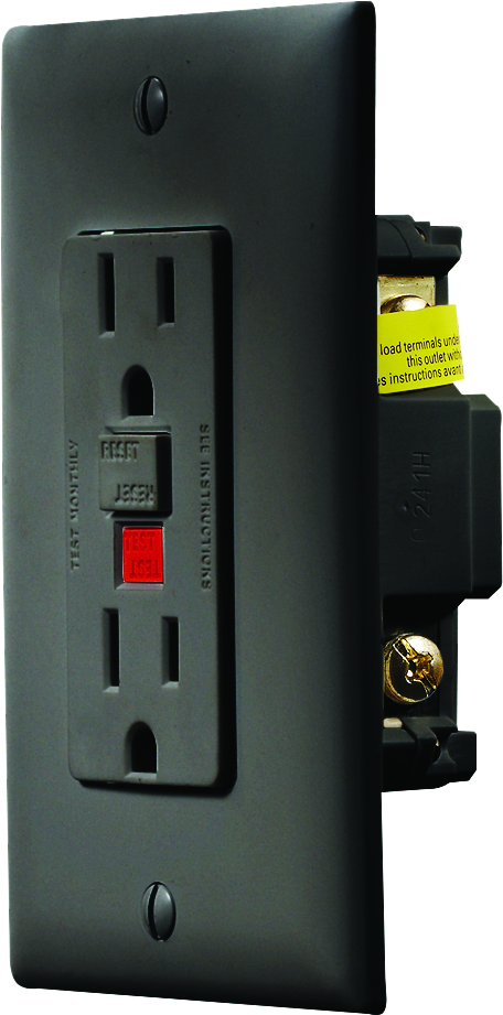 Black Dual Gfci Outlet W/cover-Plate