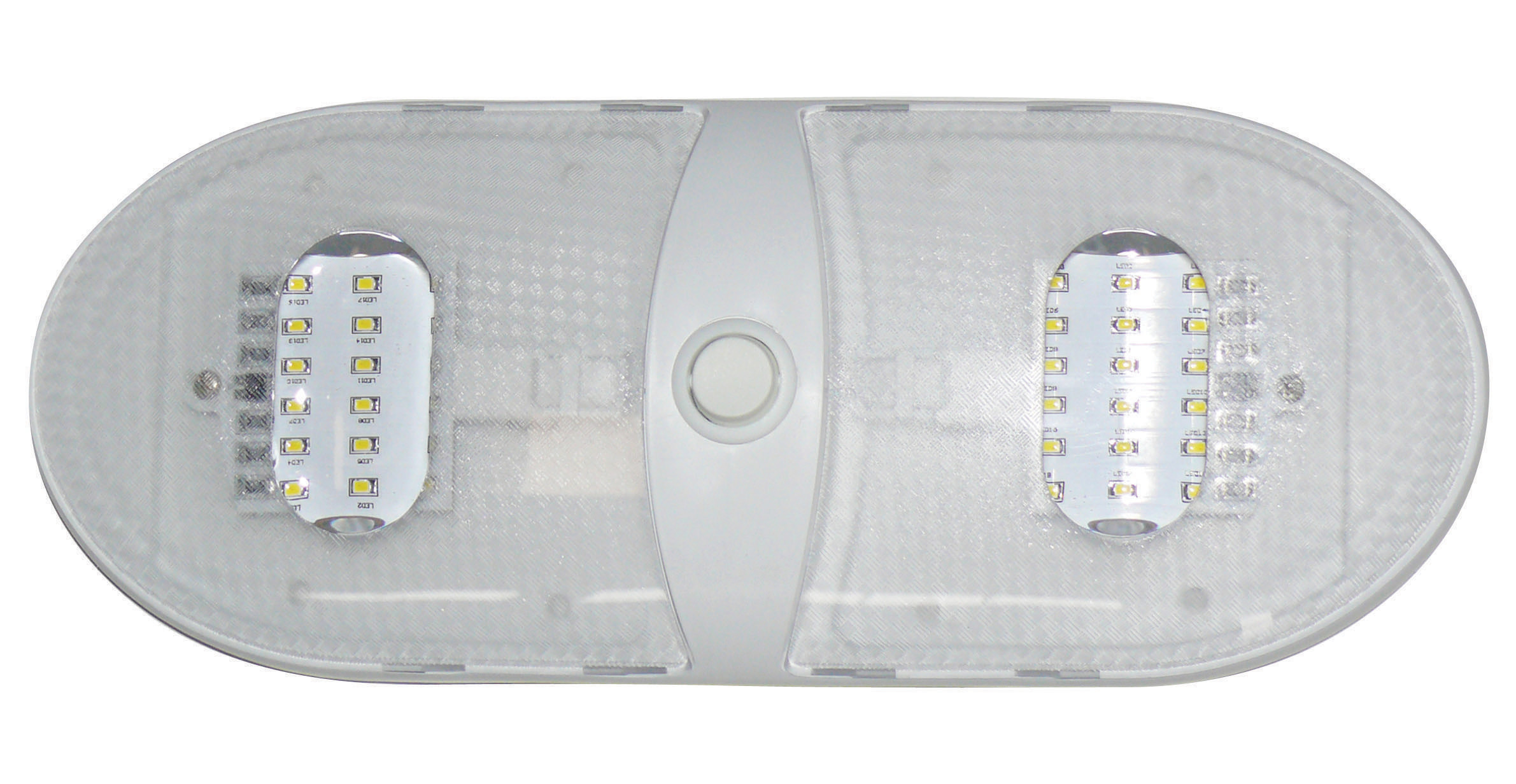 Slim Line Double Dome LED Light Daylight 5500K 350 Lumens