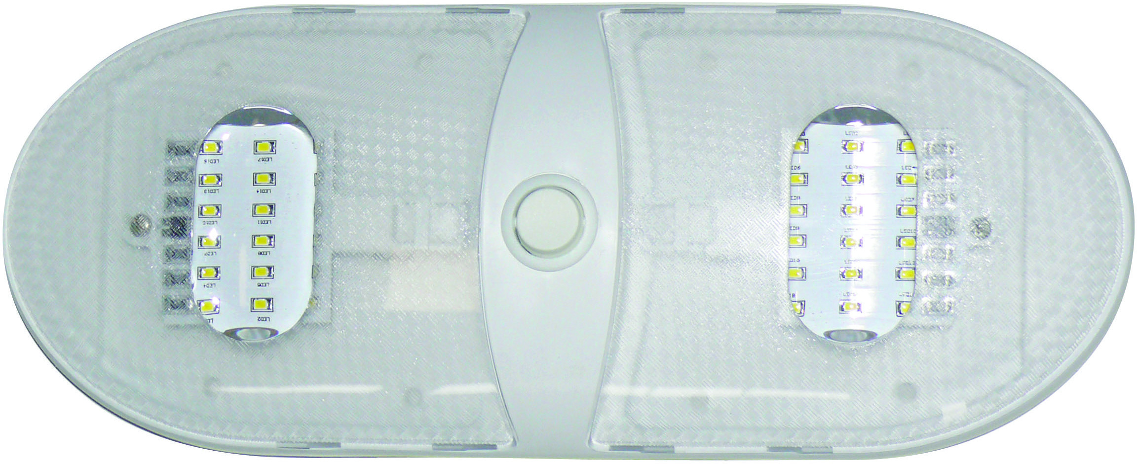 Slim Line Double Dome LED Light Warm White 3500K, 350 Lumens