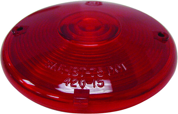 Red Replacement Lens For Stud-Mount Stop, Turn & Taillight