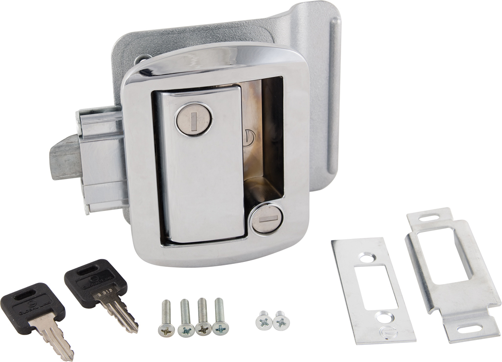 Chrome Global Travel Trailer Entrance Lock Set