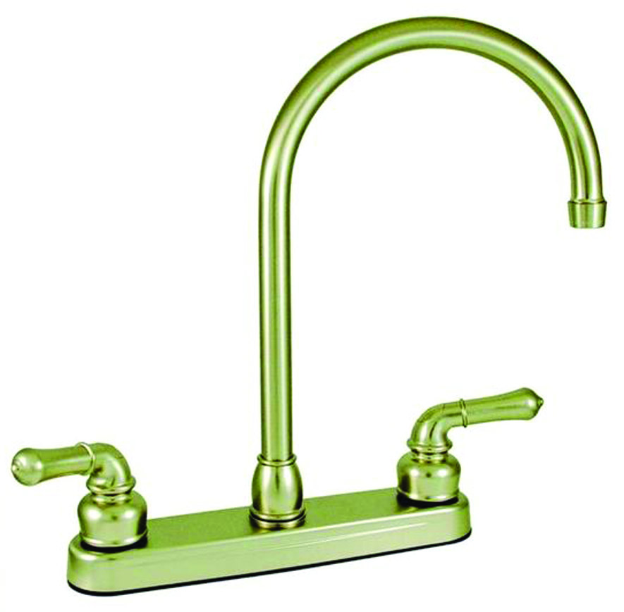 8 Non-Metallic Kitchen W/ Goosneck Spt & Teapot Handles Nickel