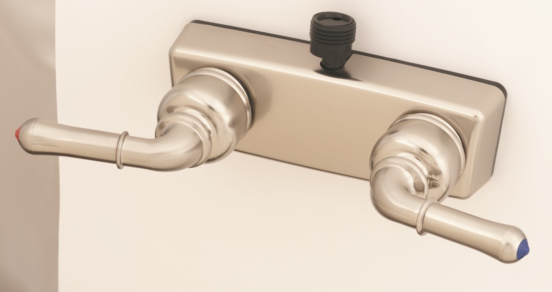 4 Non-Metallic Shwr Valve W/ Teapot Hdls & Vac Brk Nickel