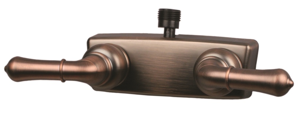 4 Non-Metallic Shwr Valve W/ Teapot Hdls & Vac Brk Oil Rub Bronze