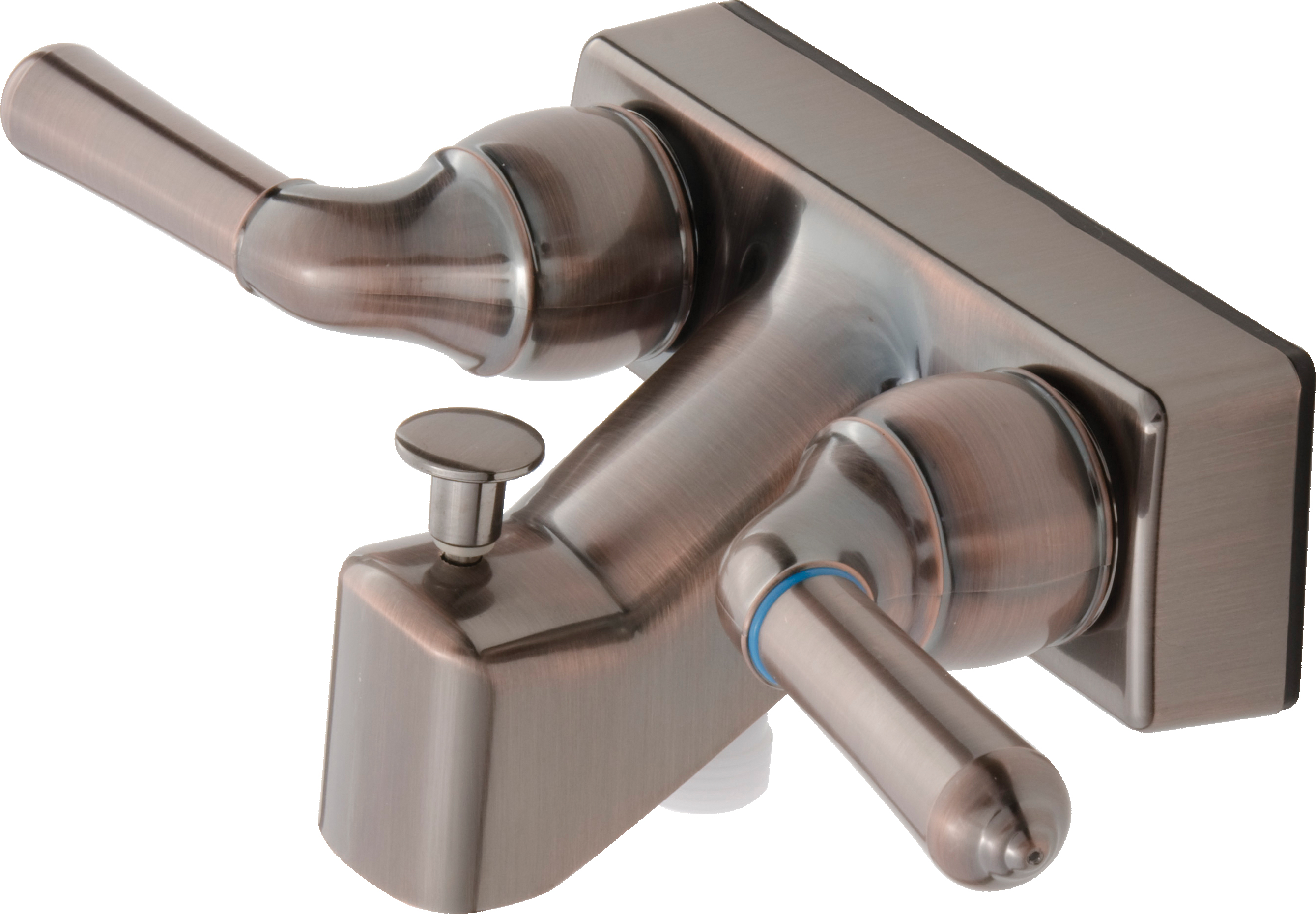 4 Non-Metallic Tub/shower W/ Teapot Hdls & Vac Brk Oil Rub Bronze