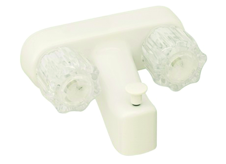 4 Non-Metallic Tub/shower W/ Cry Hdls & Vac Brk White