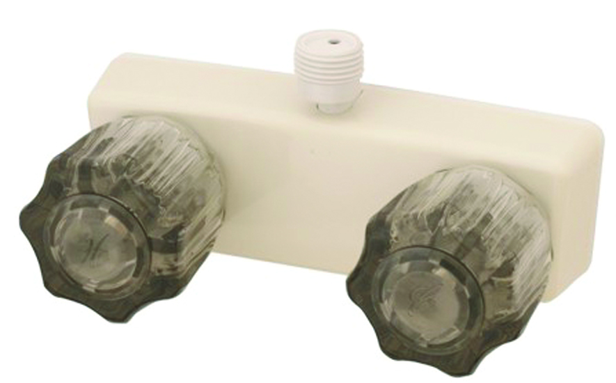 4 Non-Metallic Shower Valve W/ Smk Cry Hdls & Vac Brk Biscuit