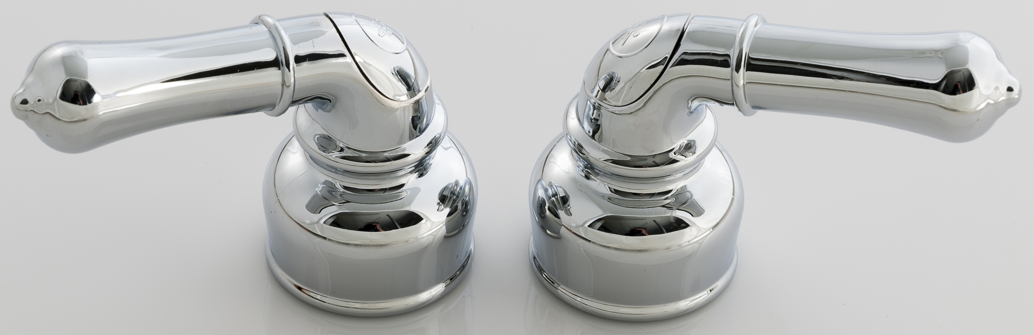 Non-Metallic Chrome Hot & Cold Teapot Handle Pair