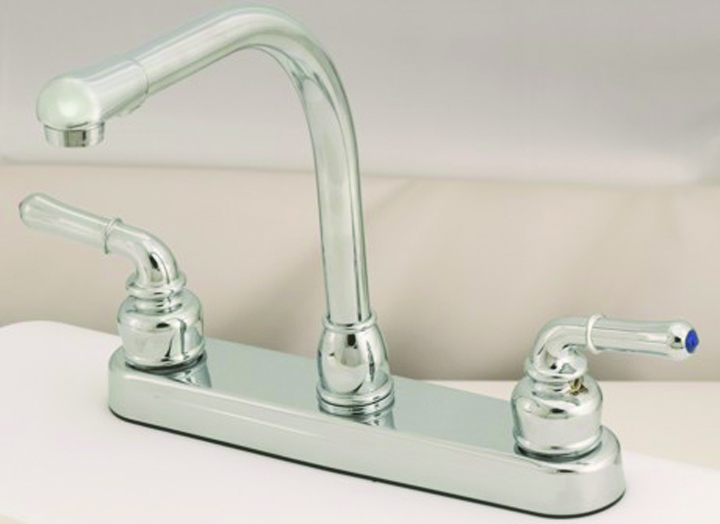 8 Non-Metallic Kitchen W/ Hi-Rise Spt & Teapot Handles Chrome