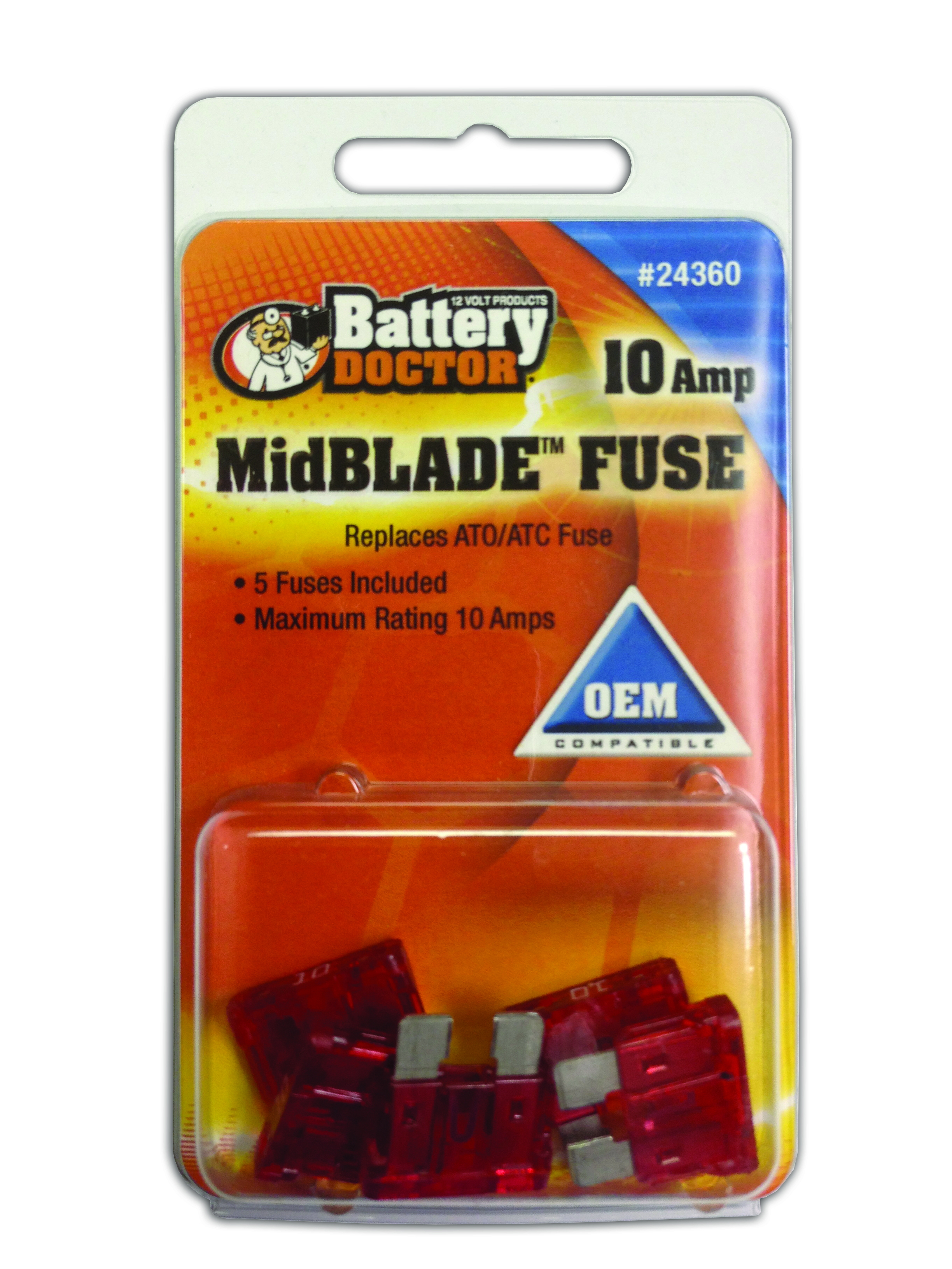 ATO/ATC Standard Blade Fuse-7.5a-Brown-5pcs Retail Pkg