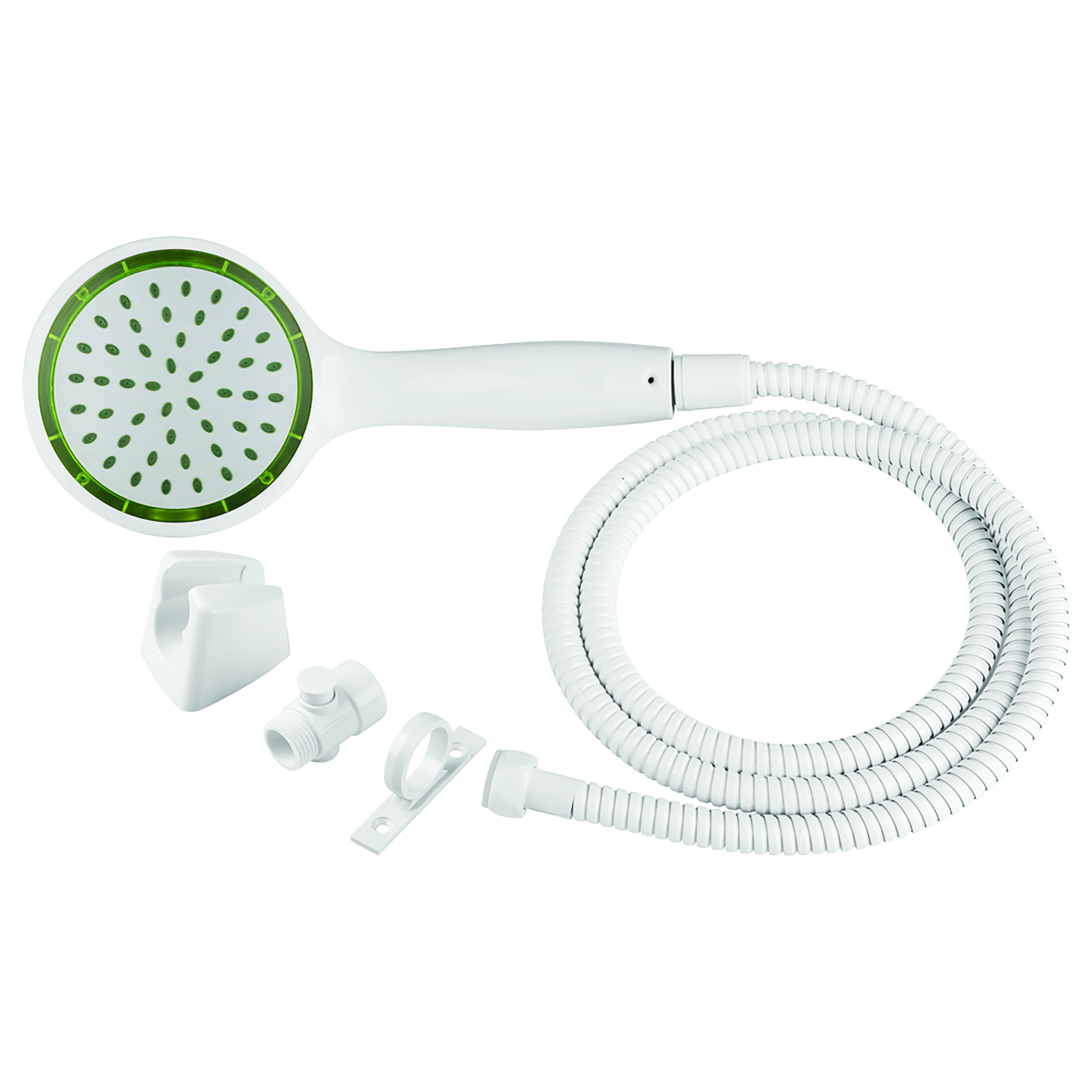 Pressure Assist RV Shower Wand & Hose Kit - White
