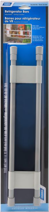 RV Refrigerator Double Bar Set - 16 To 28 Gray