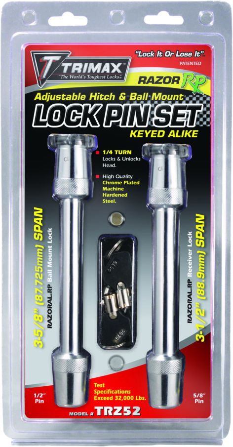 Adjustable Hitch Keyed Alike Lock Set