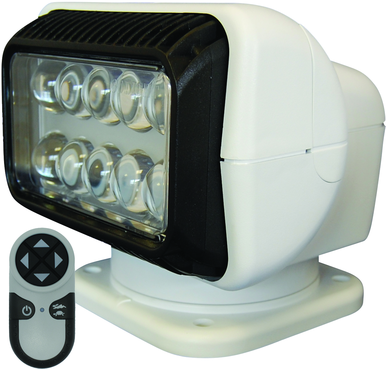 12 Volt LED Permanent Mount Radioray W/wireless Remote - White