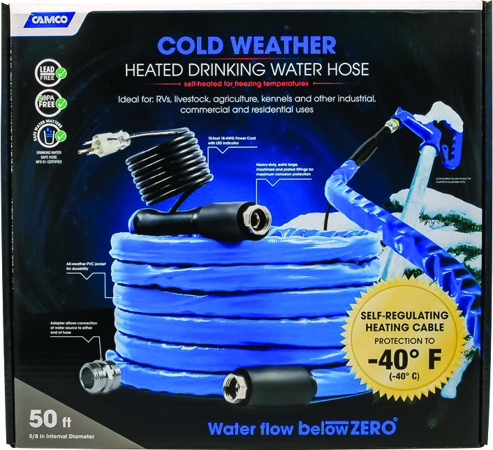 Heated Drinking Water Hose -40, 50',5/8 Id Cetlus, Llc