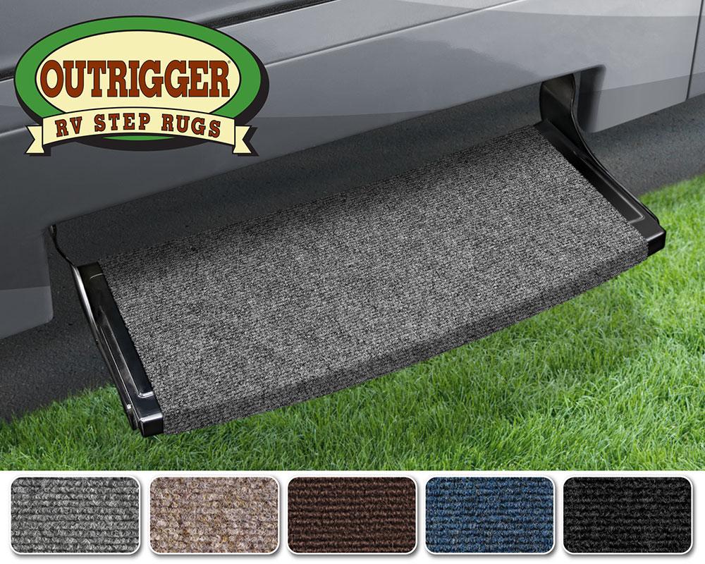 Outrigger Radius Xt RV Step Rug (22u201d Wide) Castle Gray
