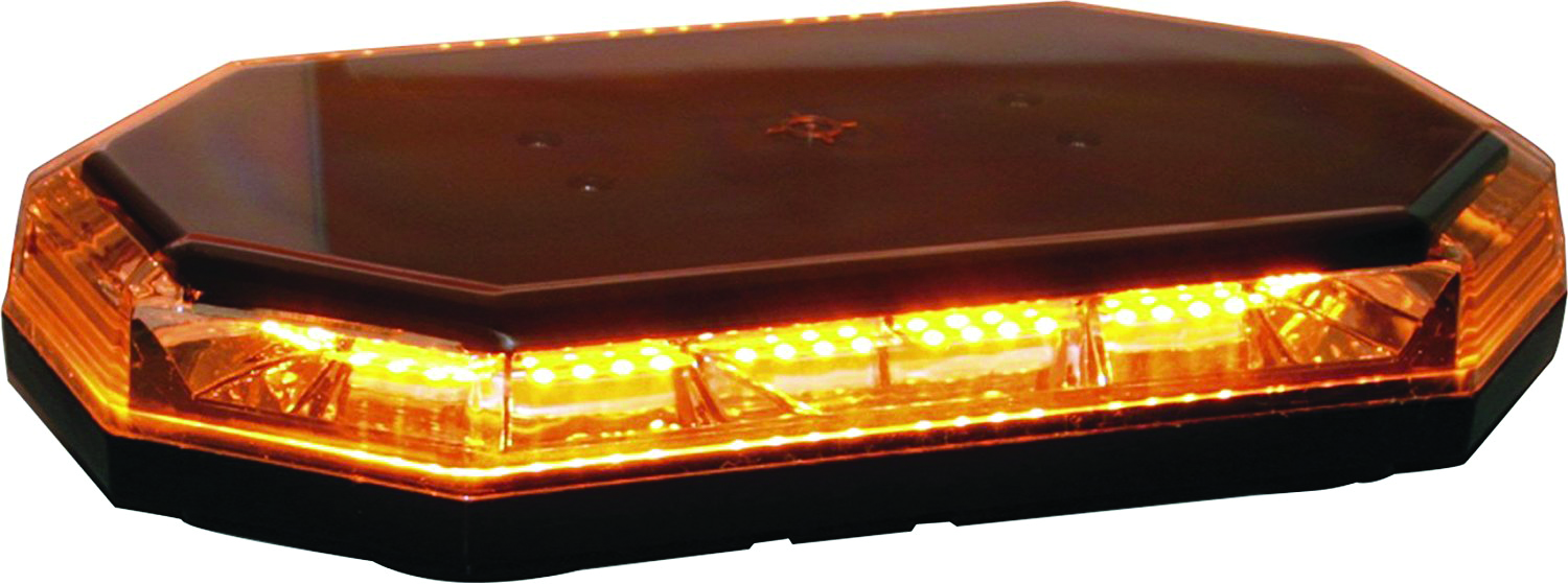 Amber Hexagonal Mini Light Bar With 56 LEDs - 15 X 8.75 X 3