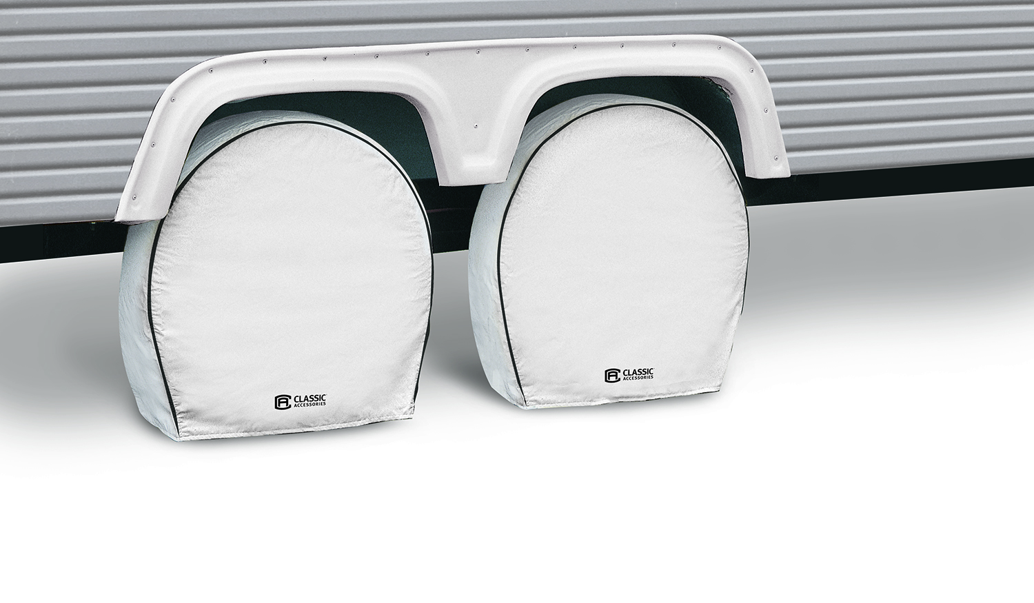 RV Wheel Covers Sno White 29 - 31.75 4 Pack